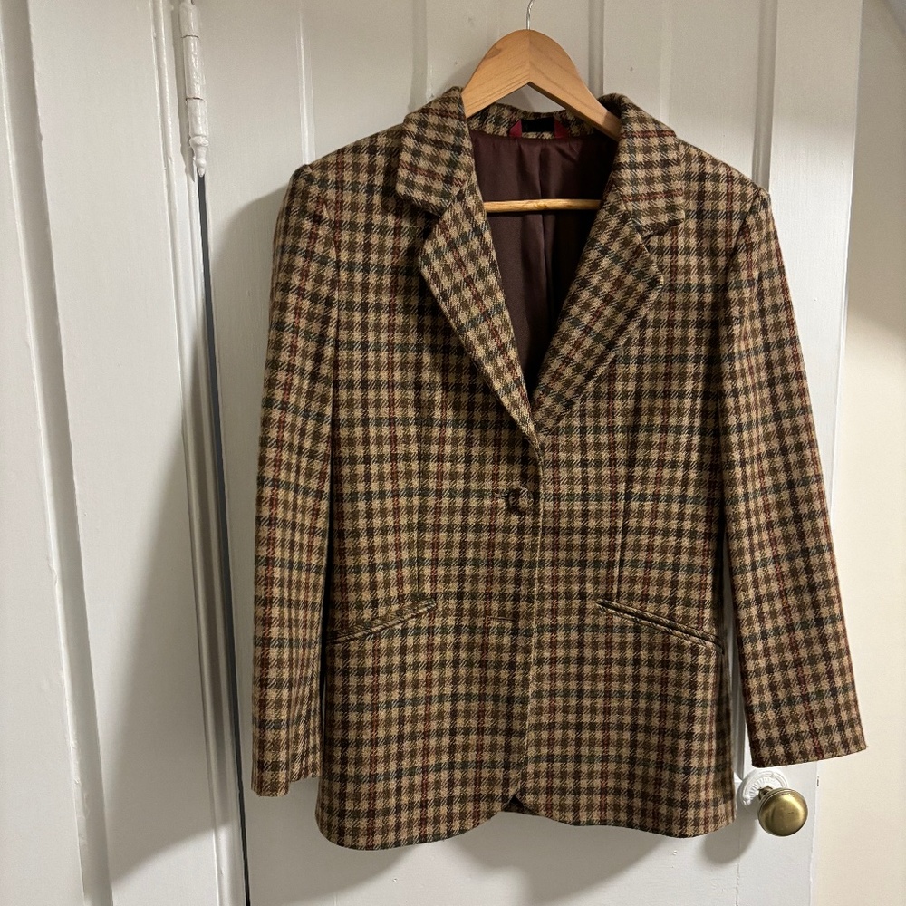 EUC Sisley Made in Italy Vintage Wool Blazer (Size S)